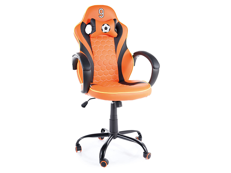 fotel gamingowy pomarańczowo-czarny Holland, 1086911