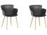 Inny kolor wybarwienia: Zestaw 2 krzeseł do jadalni czarny SUMKLEY