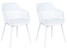 Inny kolor wybarwienia: Zestaw 2 krzeseł do jadalni biały ALMIRA