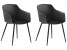 Inny kolor wybarwienia: Zestaw 2 krzeseł do jadalni czarny FONDA