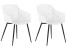Inny kolor wybarwienia: Zestaw 2 krzeseł do jadalni biały FONDA