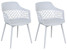 Inny kolor wybarwienia: Zestaw 2 krzeseł do jadalni jasnoszary ALMIRA