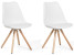 Inny kolor wybarwienia: Zestaw 2 krzeseł do jadalni biały DAKOTA