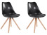Inny kolor wybarwienia: Zestaw 2 krzeseł do jadalni z połyskiem czarny DAKOTA