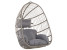 Produkt: Fotel wiszący bujany jajo rattan szary