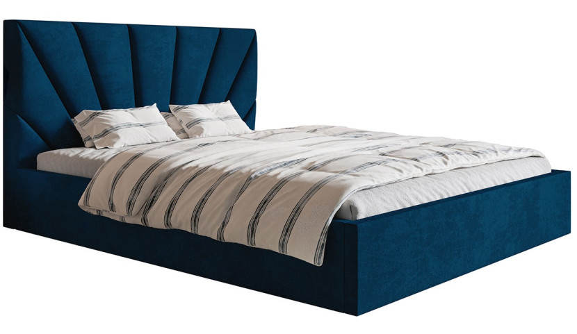 Łóżko SIM 3 tapicerowane 160x200 - Granatowe, 1090715