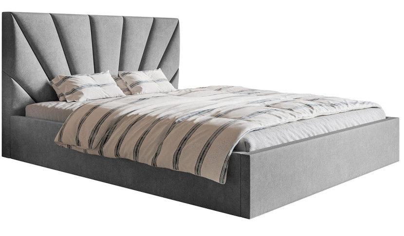 Łóżko SIM 3 tapicerowane 140X200 - Szare, 1090733