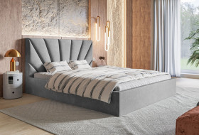 Łóżko SIM 3 tapicerowane 160x200 - Szare