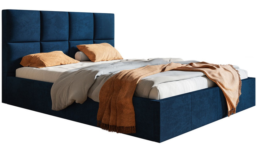 Łóżko sypialniane SIM 140x200 - Granatowe, 1090800