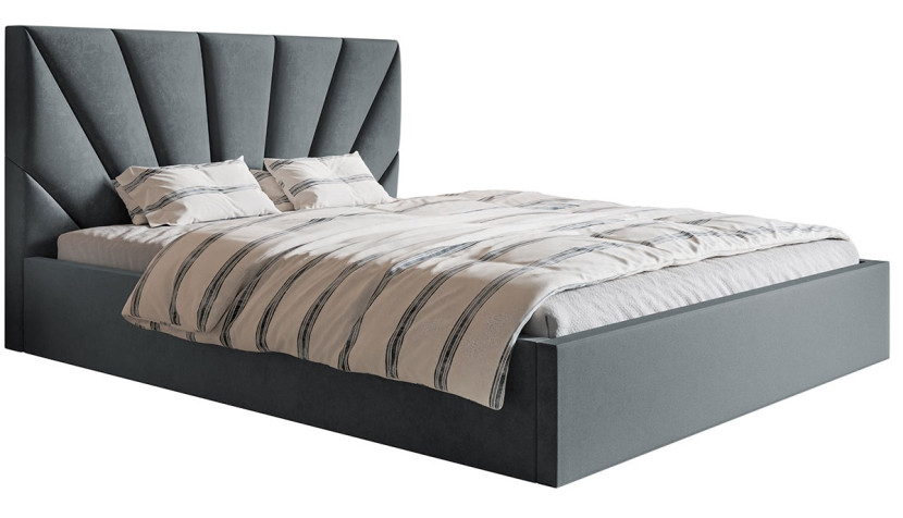 Łóżko SIM 3 tapicerowane 160x200 - Grafitowe, 1090810
