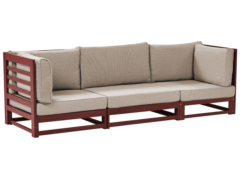 Sofa ogrodowa ławka z poduszkami mahoniowy brąz, 1091313