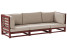 Produkt: Sofa ogrodowa ławka z poduszkami mahoniowy brąz