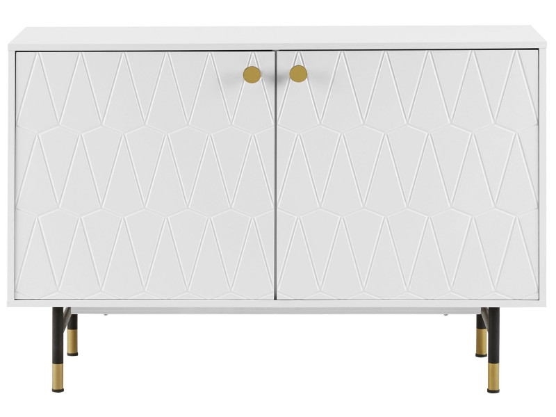 Komoda szafka z drzwiami 120 cm biała, 1092737