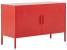 Produkt: Stalowa szafka do biura dwie półki czerwona