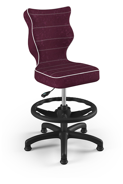 Krzesło fotel dziecięcy podnóżek fioletowy rozmiar 4, 1096596