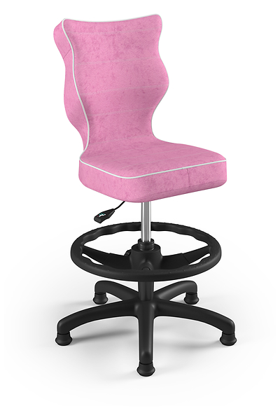 Krzesło fotel dziecięcy podnóżek różowy rozmiar 4, 1096684