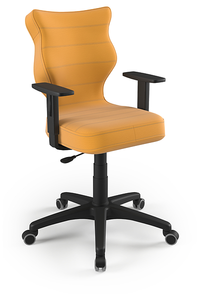 Krzesło fotel młodzieżowy obrotowy żółty rozmiar 6, 1096700