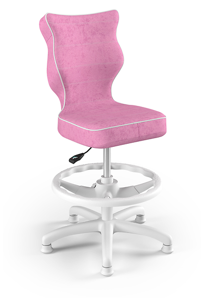 Krzesło fotel dziecięcy podnóżek różowy rozmiar 4, 1096732