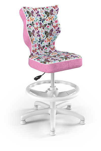 Krzesło fotel dziecięcy podnóżek motylki rozmiar 4, 1096820