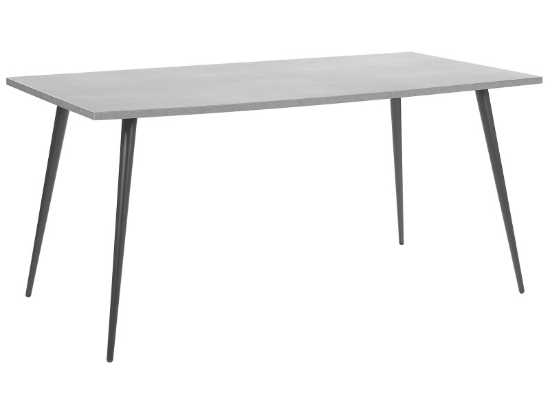 Stół do jadalni 160 x 80 cm efekt betonu z czarnym SANTIAGO, 1097404