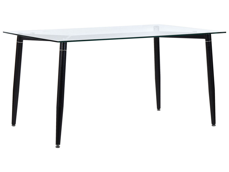 Stół do jadalni szklany 150 x 90 cm czarny TOTHAM, 1099933