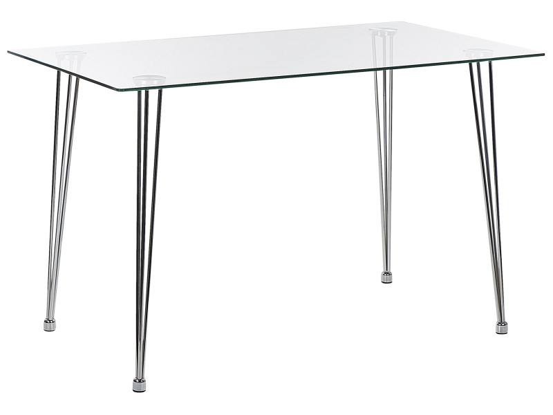 Stół do jadalni szklany 120 x 70 cm srebrny WINSTON, 1100117