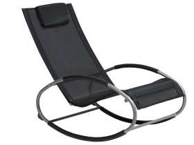 Bujane krzesło ogrodowe leżak czarne