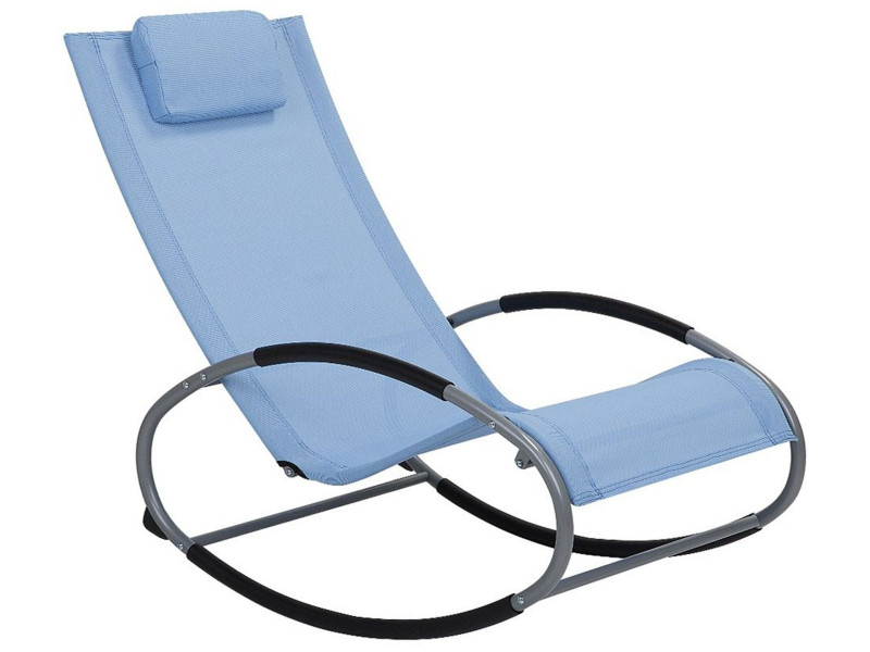 Bujane krzesło ogrodowe leżak turkusowe, 1100535
