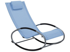 Bujane krzesło ogrodowe leżak turkusowe