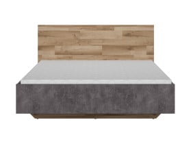 zestaw łóżko 160 Arica dąb silva/beton i materac Mimas