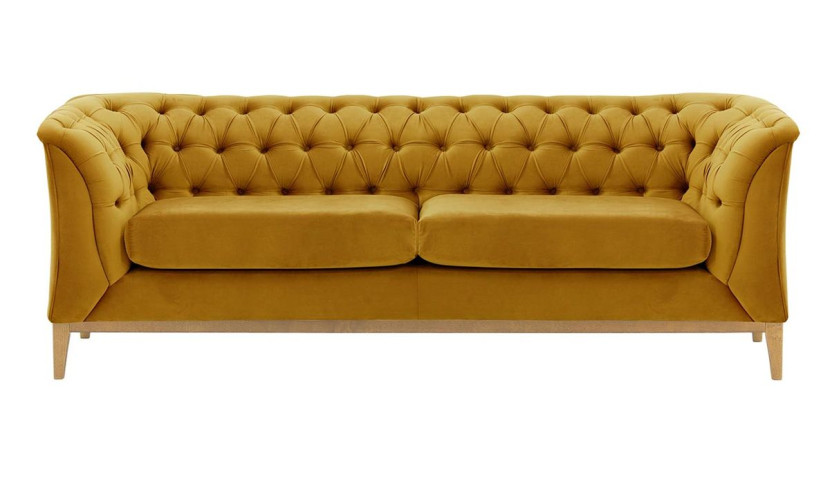 Sofa 2,5-osobowa Chesterfield Modern Wood-Velluto 8, 1107229