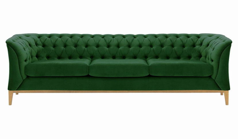 Sofa trzyosobowa Chesterfield Modern Wood-Velluto 10, 1107247