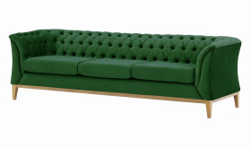 Sofa trzyosobowa Chesterfield Modern Wood-Velluto 10