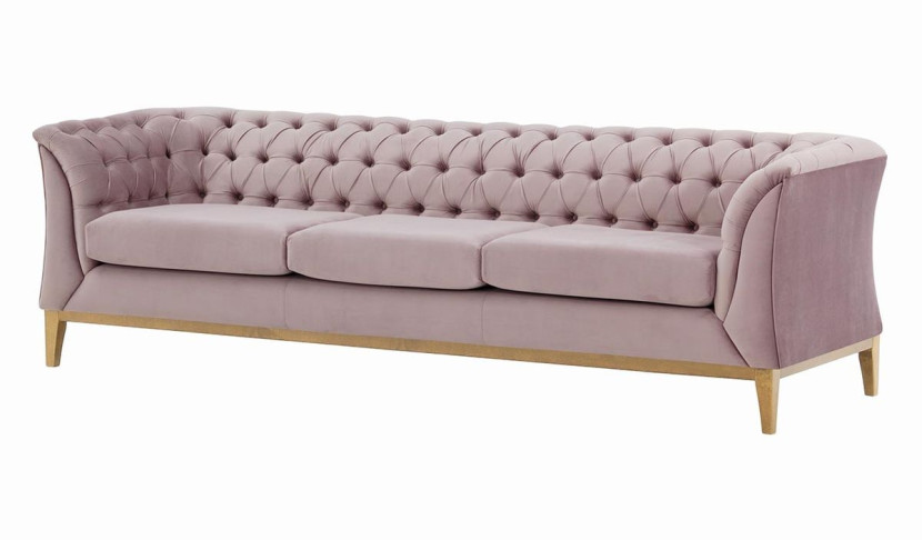 Sofa trzyosobowa Chesterfield Modern Wood-Velluto 14, 1107271
