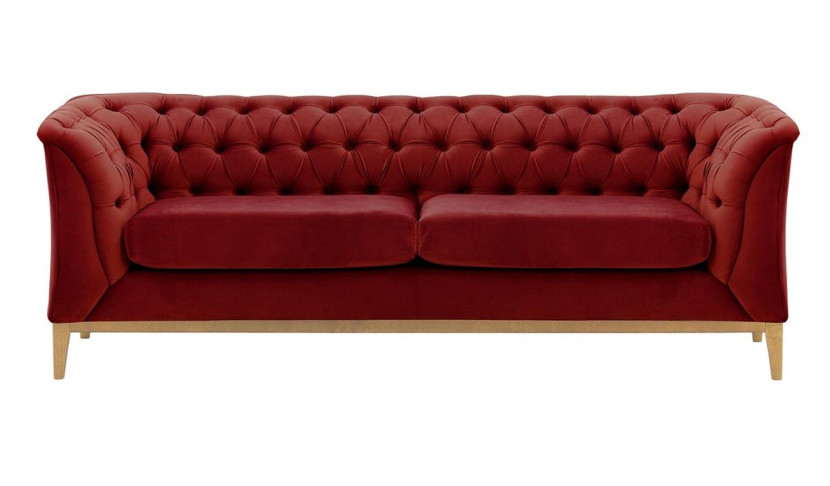 Sofa 2,5-osobowa Chesterfield Modern Wood-Velluto 7, 1107445