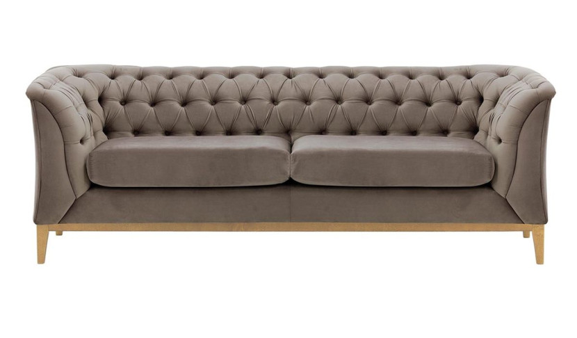 Sofa 2,5-osobowa Chesterfield Modern Wood-Velluto 17, 1107529