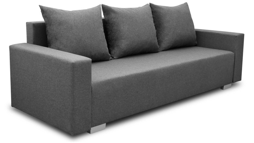 Sofa z funkcją spania z pojemnikiem Burgos Grafit, 1109086
