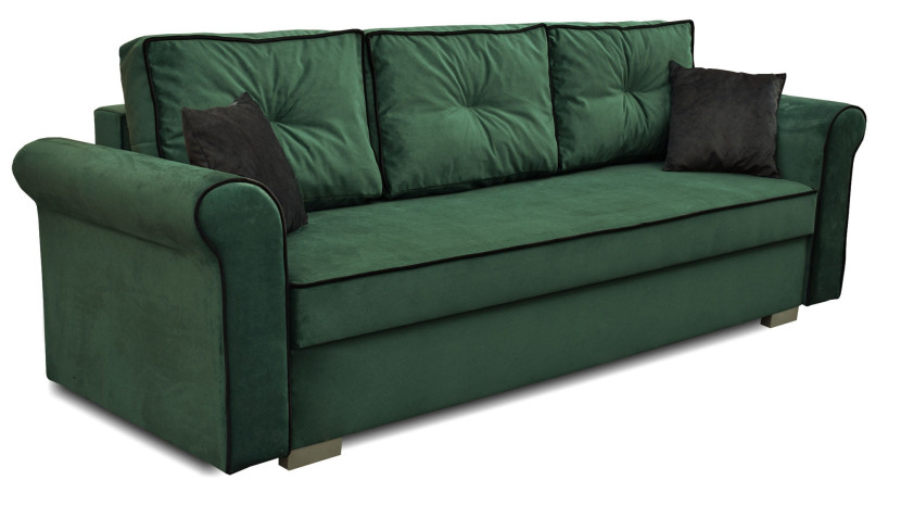 Sofa rozkładana do salonu  Merida Zielona, 1109197