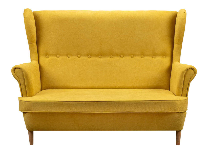 Sofa uszak nierozkładana skandynawska Denver Żółta, 1109230
