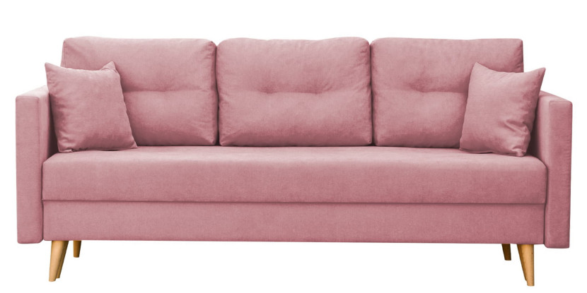 Sofa rozkładana do salonu Lahti Różowa, 1109245