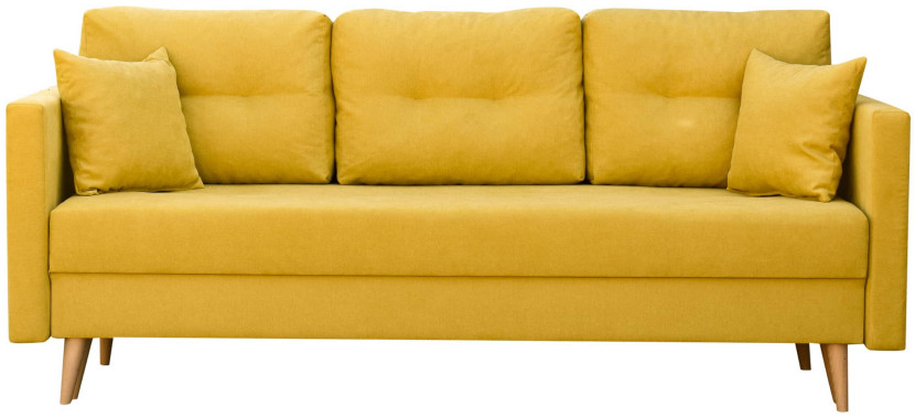Sofa rozkładana do salonu Lahti Żółta, 1109353
