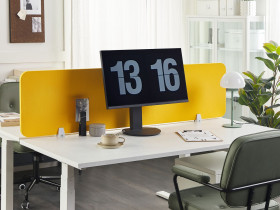 Przegroda na biurko 160 x 40 cm żółta