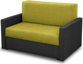 Sofa amerykanka rozkładana Tedi 1 Czarna/Zielona