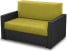 Inny kolor wybarwienia: Sofa amerykanka rozkładana Tedi 1 Czarna/Zielona