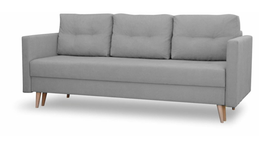 Sofa w stylu skandynawskim z funkcją spania Säffle Szara, 1109985