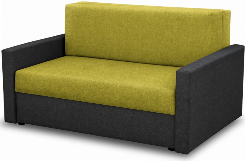 Sofa amerykanka rozkładana Tedi 2 Czarna/Zielona, 1111165