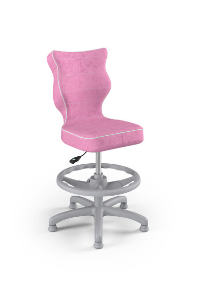 Krzesło fotel dziecięcy podnóżek różowy rozmiar 3, 1119114