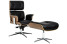 Produkt: Fotel biurowy LOUNGE BUSINESS czarny z podnóżkiem - sklejka