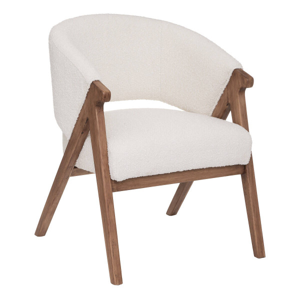 Fotel tapicerowany AMZA, bouclé, z podłokietnikami, 1125263