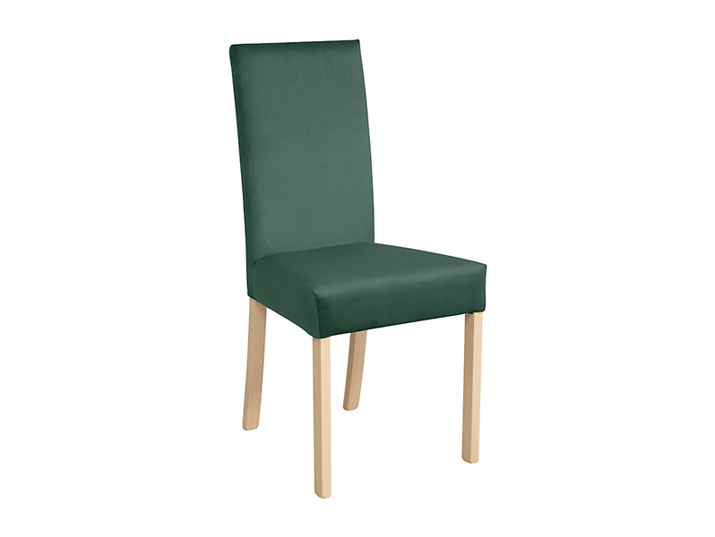 krzesło tapicerowane Campel welurowe zielone, 1126897